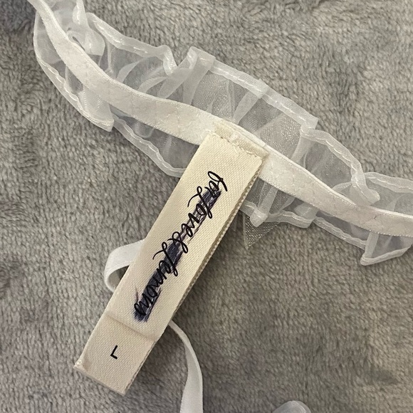 New! For Love And Lemons I DO Ruffle Thong Panty Bridal Wedding 24553 - Picture 5 of 8